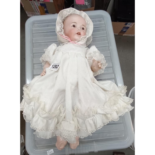 1282 - A German bisque headed doll 'Hilda'