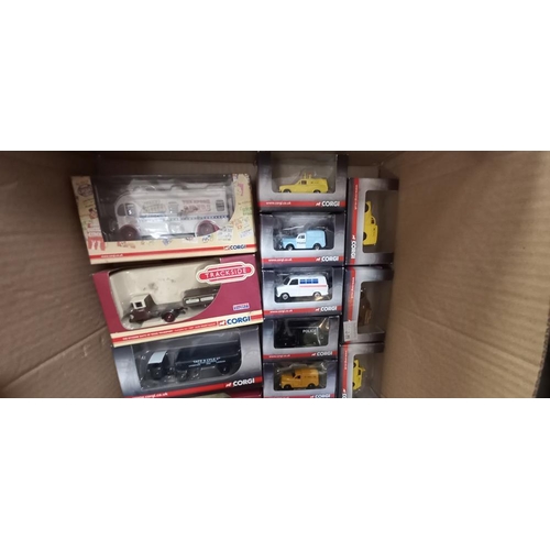 1299 - A good lot of Corgi trackside 1/76 scale vans including AA British Rail, Ford Escort etc