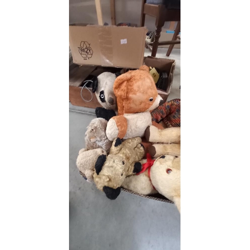 1302 - A box of old teddies