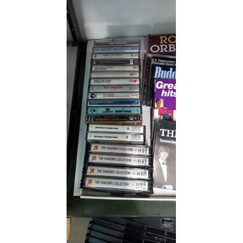 1535 - A quantity of cassettes & CD's including The Shadows, Buddy Holly & Cliff Richard etc. COLLECT ONLY