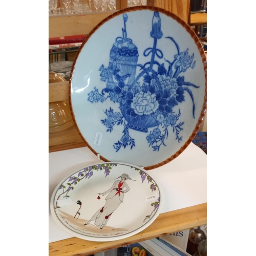 1558 - A quantity of collectors plates etc including blue and white Chinese bird cage plate COLLECT ONLY