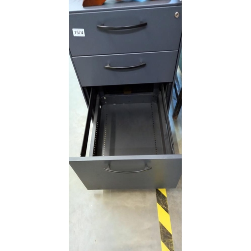 1574 - A metal filing cabinet COLLECT ONLY