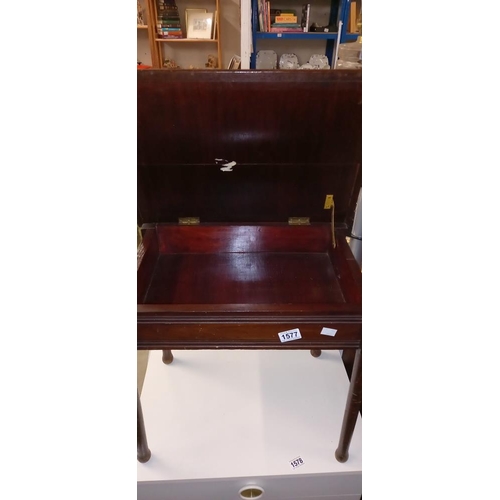 1577 - An Edwardian mahogany music table COLLECT ONLY