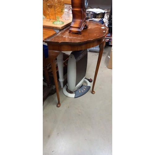 1612 - A 1930's 'D' end hall table COLLECT ONLY