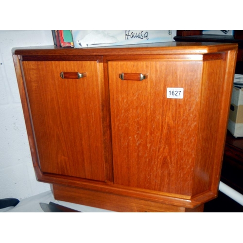 1627 - A pair of 60's teak corner cupboards COLLECT ONLY