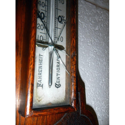 1640 - An old early 20th century barometer, glass A/F COLLECT ONLY