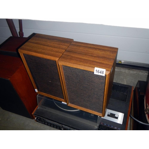 1648 - 3 vintage turntables & speakers including ITT KA1026, Fidelity UA5 & Fidelity cased turntable COLLEC... 