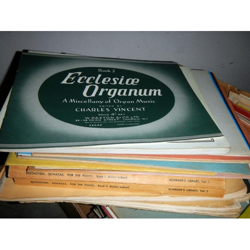 1721 - A box of piano sheet music. COLLECT ONLY