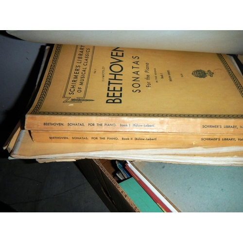 1721 - A box of piano sheet music. COLLECT ONLY