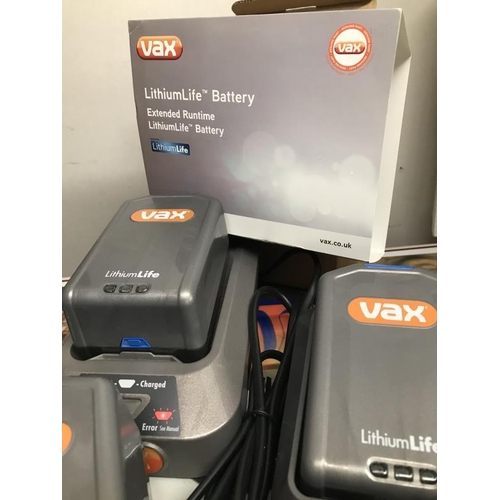 1747 - 5 x Vax Lithium Life New Batteries with 2 Charges   COLLECT ONLY