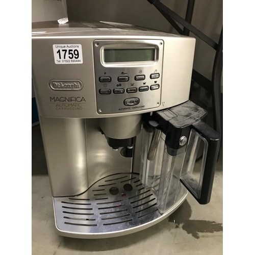 1759 - A Delonghi Magnifica Auto Cappuccino Machine  COLLECT ONLY