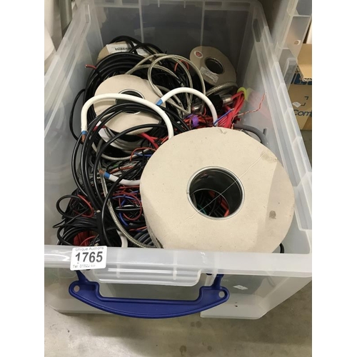 1765 - A Large Box of New Wiring Reels etc  COLLECT ONLY