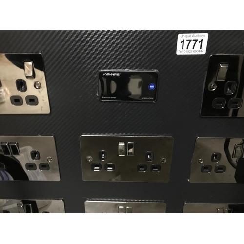 1771 - A multi socket power supply box (16 sockets but power head has been cut off) COLLECT ONLY