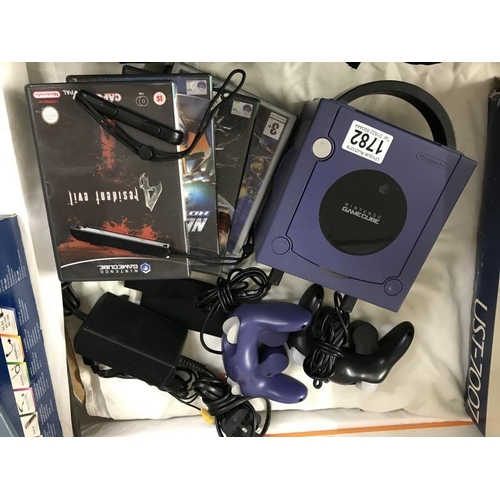 1782 - A Nintendo Game Cube, accessories & games COLLECT ONLY