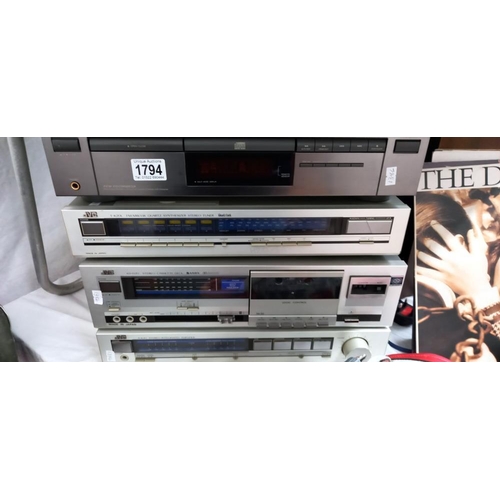 1794 - A set of JVC stackable HI-FI units COLLECT ONLY