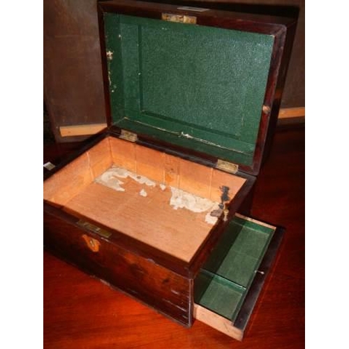 502 - A late Victorian rosewood box,