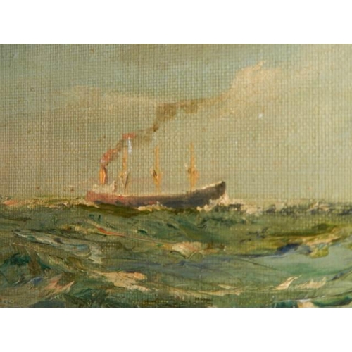 511 - An early 20th century oil on board painting signed J Doria, collect only.