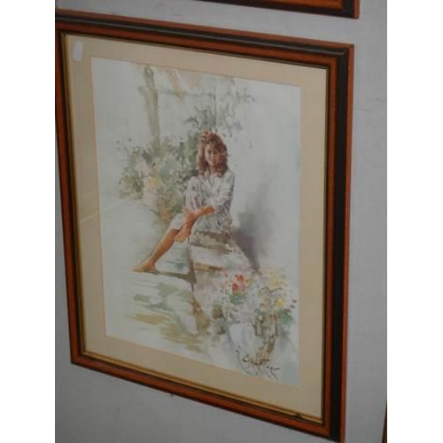 513 - Two late 20th century framed and glazed prints, COLLECT ONLY