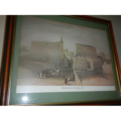 515 - A set of four Egyptian scene lithographs by David Roberts. collect only.