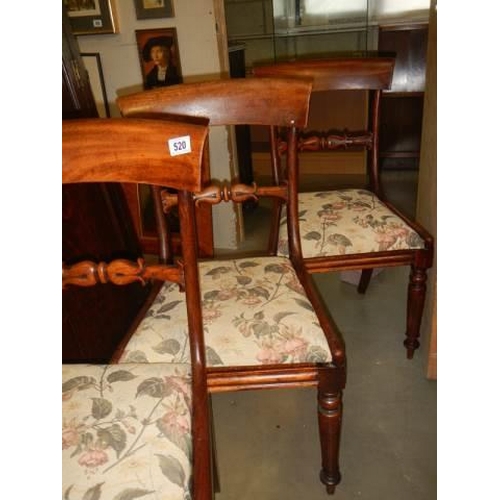 520 - Three good Georgian mahogany dining chairs, COLLECT ONLY.