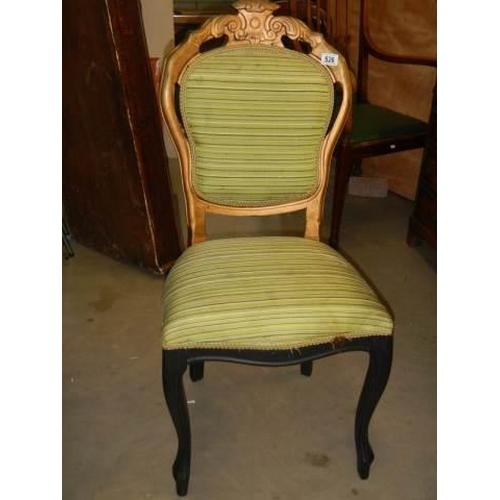 526 - A mid 20th century French style salon chair. COLLECT ONLY.