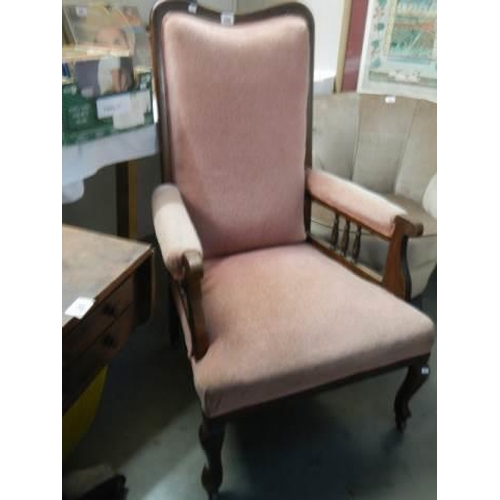 588 - An Edwardian armchair in good condition, COLLECT ONLY