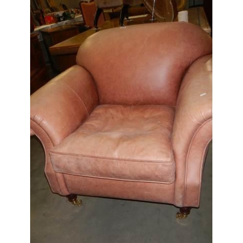 618 - A good leather armchair, COLLECT ONLY.