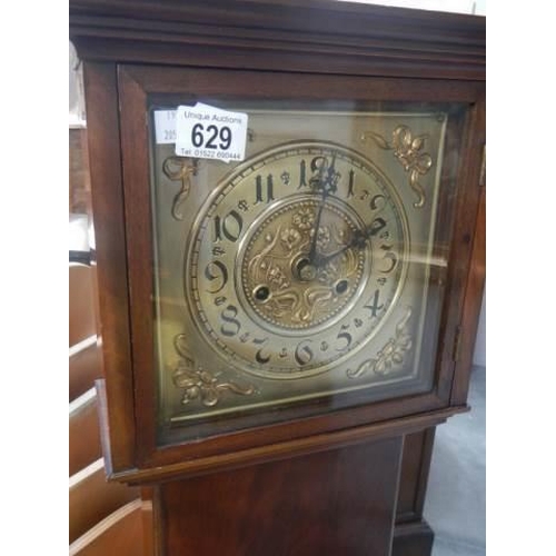 629 - A Grandmother clock, in working order. COLLECT ONLY.