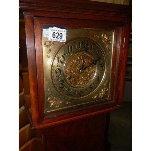 629 - A Grandmother clock, in working order. COLLECT ONLY.