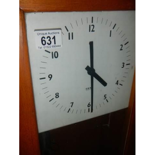 631 - A Gents of Leicester Industrial Time Keeping electric clock, COLLECT ONLY.