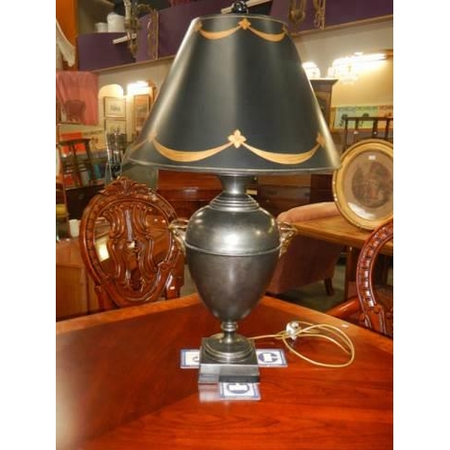 635 - A pair of good quality table lamps complete with shades, COLLECT ONLY.