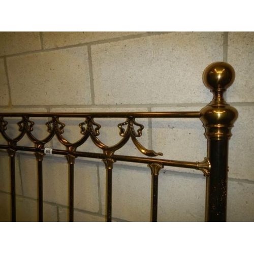 688 - A solid brass headboard, COLLECT ONLY.