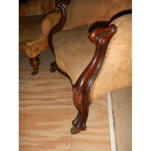 694 - A Victorian mahogany spoon back chair and one other, COLLECT ONLY.