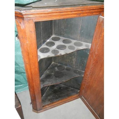 722 - A Victorian oak corner cupboard, COLLECT ONLY.