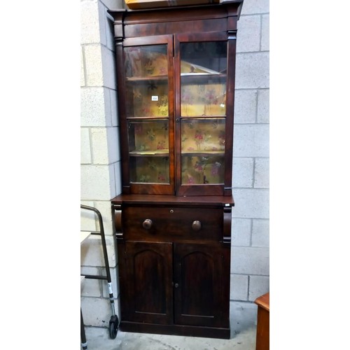 684 - A Victorian mahogany book case, COLLECT ONLY.