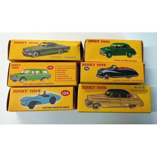 1053 - 35 Atlas editions Dinky cars with tin of various certificates