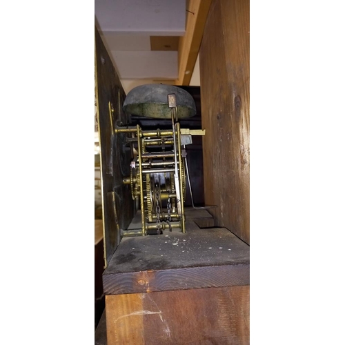 1575A - A 30 hour Grandfather clock with 8 day face, E Burton, Kendal