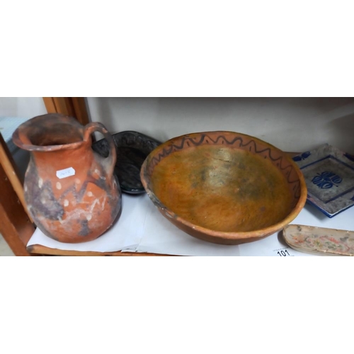 101 - A quantity of pottery, jug a/f COLLECT ONLY