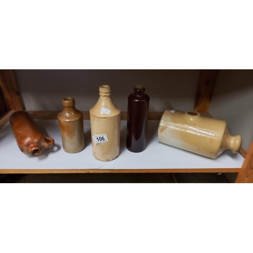 106 - A quantity of vintage stoneware bottles COLLECT ONLY