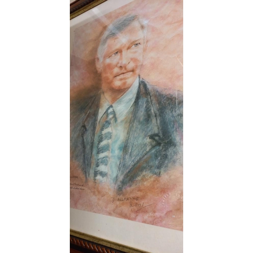 107 - A limited edition picture of Alex Ferguson 695/2000 by D Allardyke 2001 (size 52cm x 63cm) COLLECT O... 