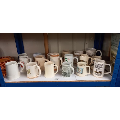 119 - A selection of porcelain tankards