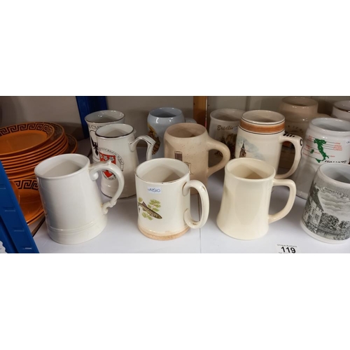 119 - A selection of porcelain tankards