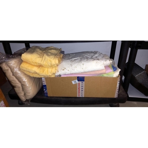 13 - A quantity of duvet covers, sheets and towels