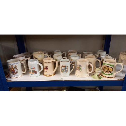 131 - A quantity of tankards