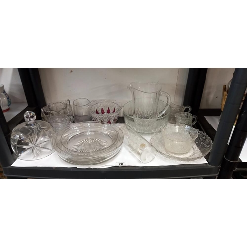 20 - A good lot of glassware including ship in bottle