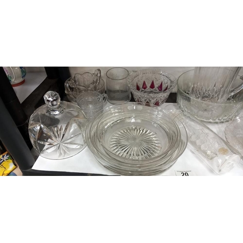 20 - A good lot of glassware including ship in bottle