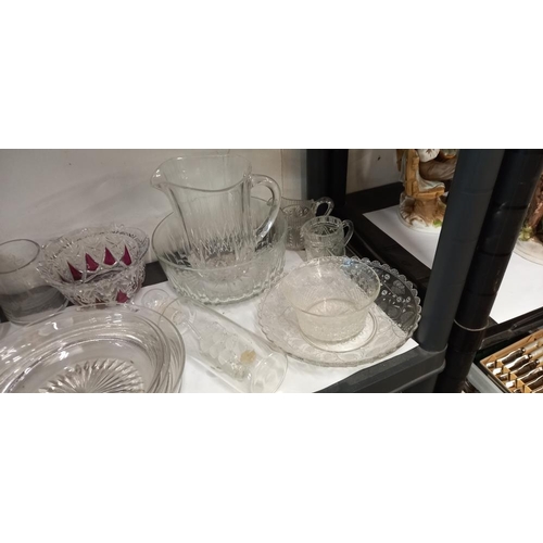 20 - A good lot of glassware including ship in bottle