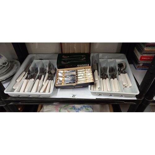 27 - A good lot of cutlery including boxed items