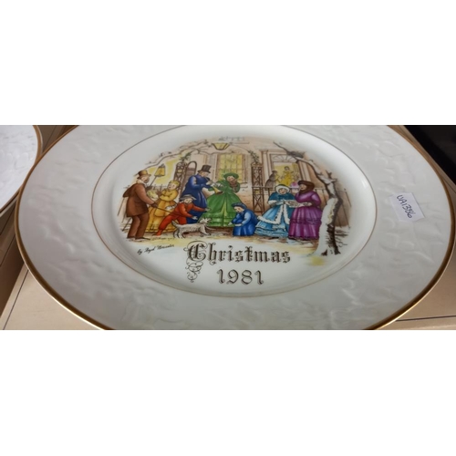 29 - 4 boxed Royal Worcester Christmas plates, 1979 through to 1982