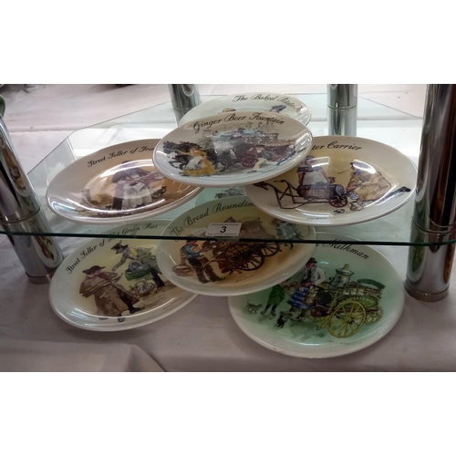 3 - 8 Wedgwood Bradex 'Street Sellers' collectors plates COLLECT ONLY